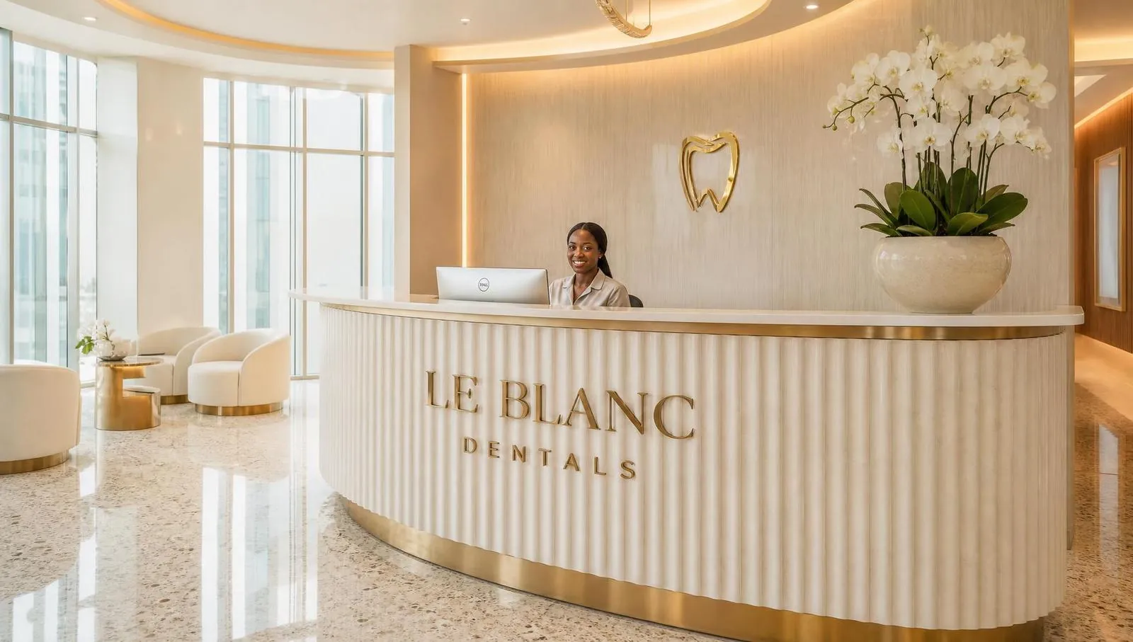 The Le Blanc Dentals reception lounge